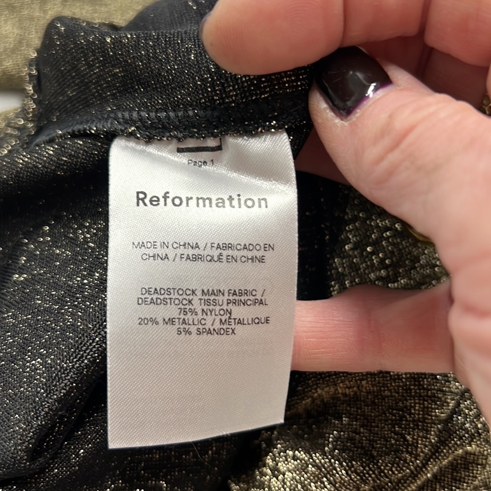 Reformation Pico Pant in Gold Size Small - Picture 16 of 16
